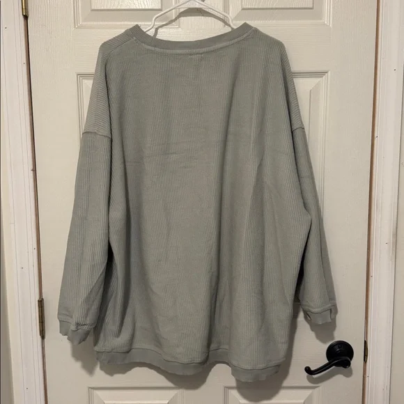 aerie Ribbed Lightweight Sweatshirt - Picture 7 of 8